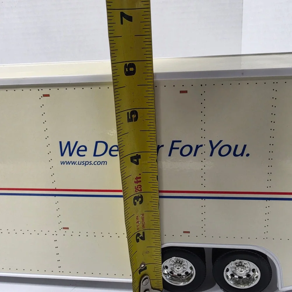 USPS Peterbilt Semi Truck and Trailer Toy White We Deliver For You Mail Truck*